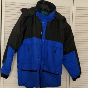 SNOWLION Mens L blue black windbreaker jacket